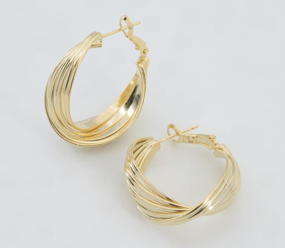 Aria Twisted Hoop Earrings