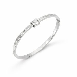 Celina Cylinder Bangle-Silver