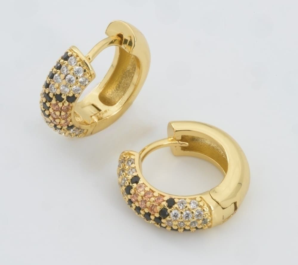 Celina Pavé Huggie Earrings