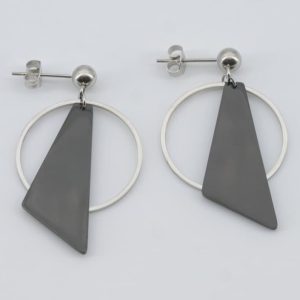 Luna Eclipse Earrings-Silver