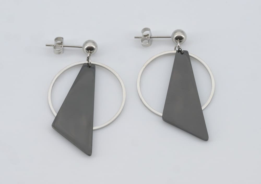 Luna Eclipse Earrings-Silver