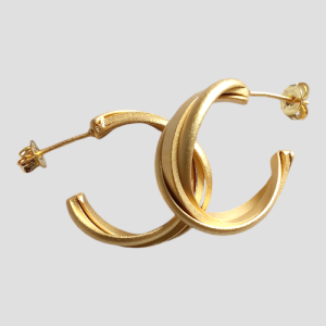 Vintage C-Shape Earrings - Image 4