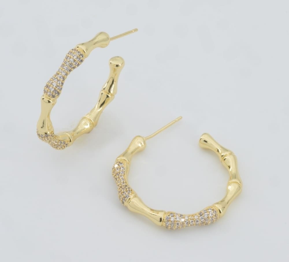 Yara Bamboo Hoop Earrings