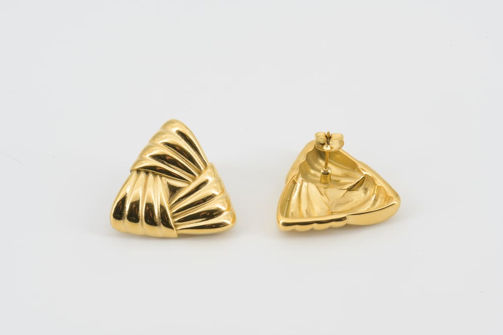 Aurea Bold Triangle Studs