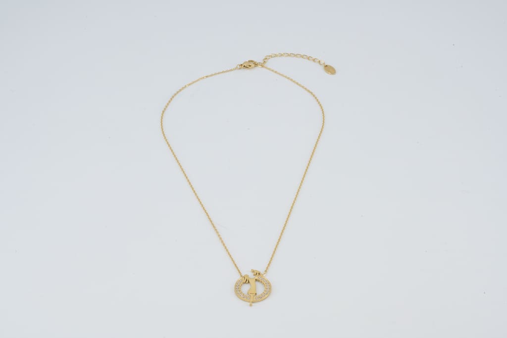 Gemmed Medallion Necklace