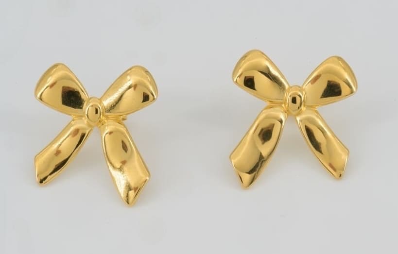 Golden Grace Bow Studs