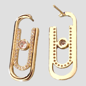 Pepita Paperclip Stud Earrings - Image 2
