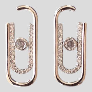 Pepita Paperclip Stud Earrings - Image 3