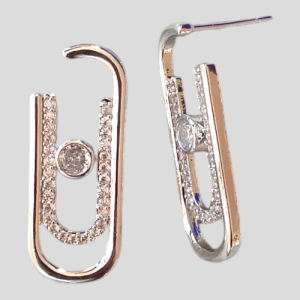 Pepita Paperclip Stud Earrings - Image 4