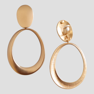 Big Round Clip Earrings - Image 3