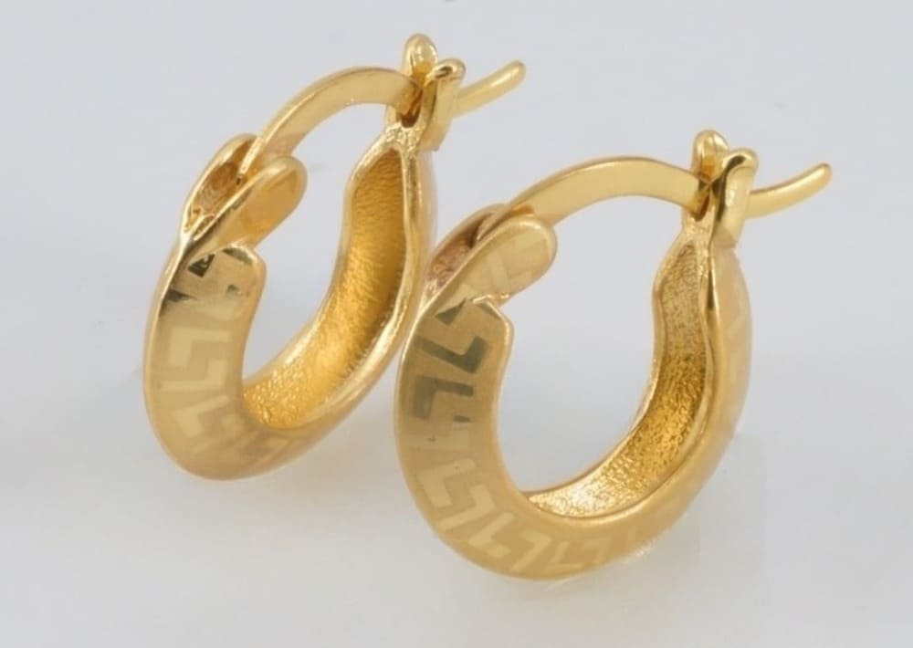 Golden Glyph Hoops