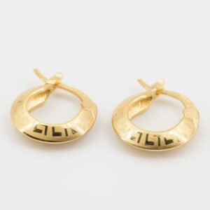 Golden Glyph Hoops