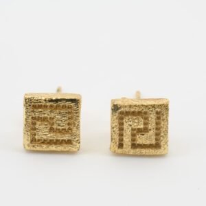 Golden Maze Square Stud