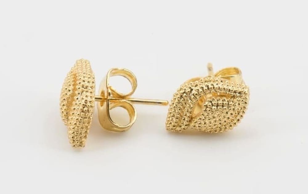 Golden Leaf Whisper Ohrstecker