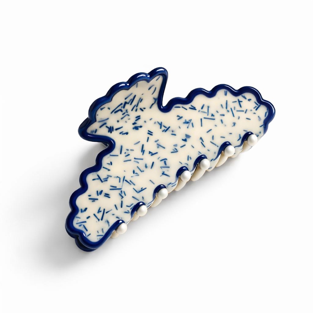 Porcelain Blue Claw Clip