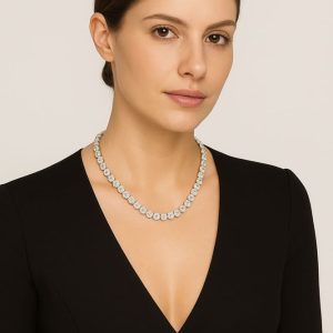 Blossom Tennis Necklaces-Silver