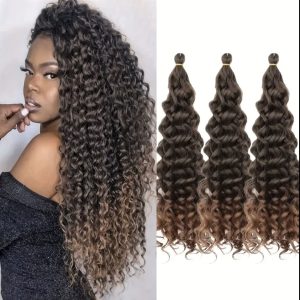 Curly Crochet Hair Extensions-Color 1B/30