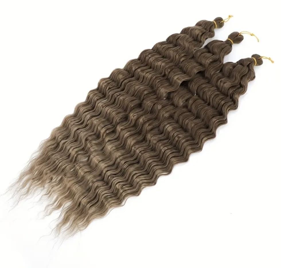 Deep Wave Crochet Braids – Ombre Blonde (3PCS)