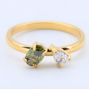 Diamond-Cut Minimalist Ring