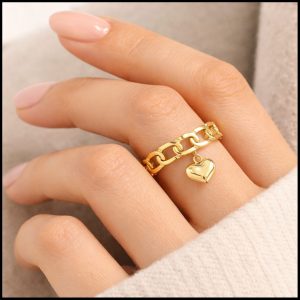 Eternal Love Chain Heart Ring